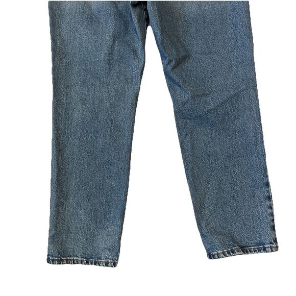 Good American Women’s Straight Jeans High Rise Sz 8 Inseam 27 Blue Stretch Denim - Picture 10 of 12